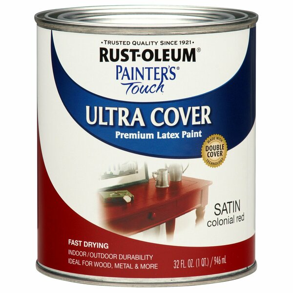 Rust-Oleum Satin, Colonial Red, Quart 267333